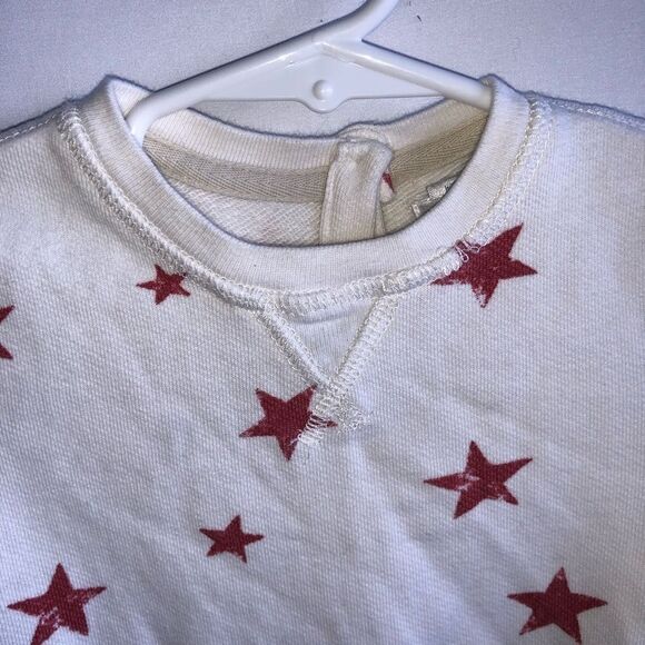 Kid's Ralph Lauren Red & Cream Star Print Dress - Picture 3 of 7